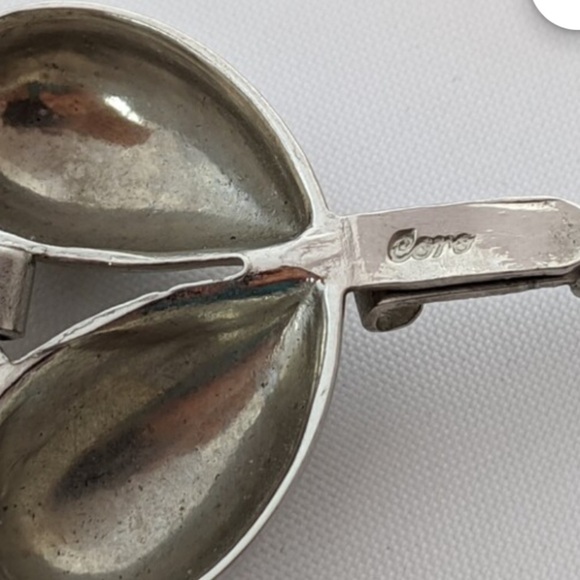 Vintage Coro Teardrop Link Sterling Silver Bracelet - Picture 2 of 5